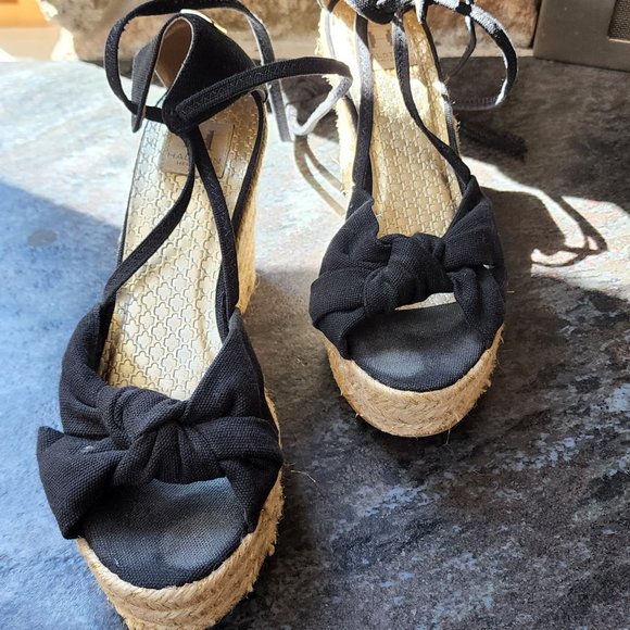 Halston Heritage Open Toe Espadrille Sandals Size 9.5 - Picture 6 of 15